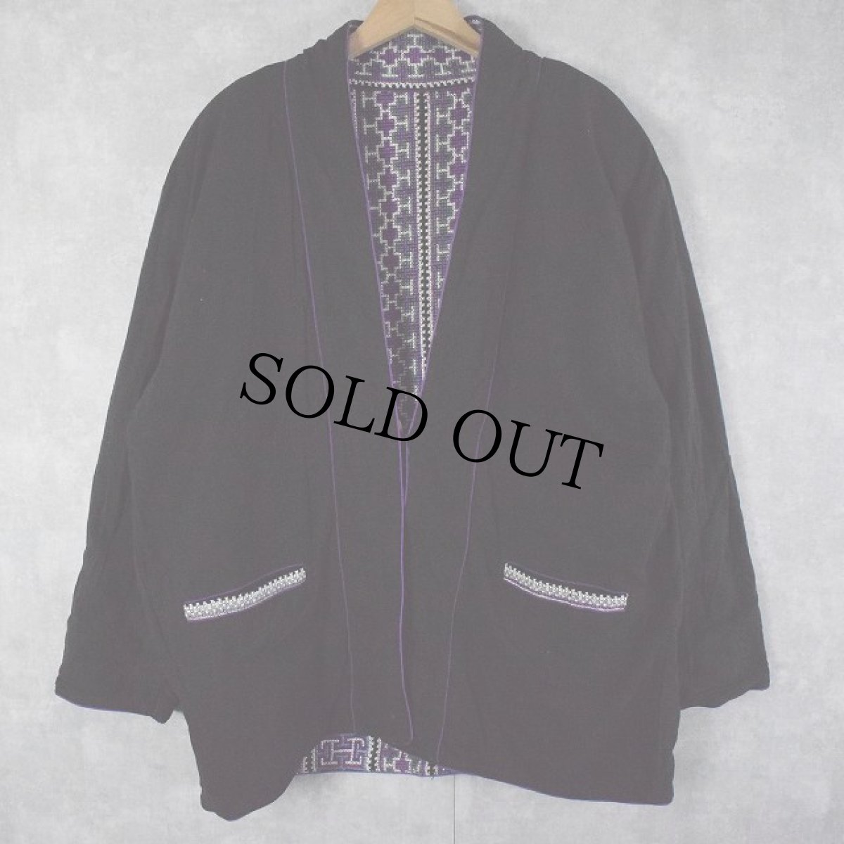 画像2: 浮き柄織りリバーシブルジャケット (2)