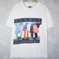 画像1: 90's The Muppets USA製 "KERMIE HILFLIPPER" TOMMYパロディTシャツ L (1)