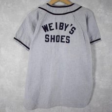 画像2: 60's Wilson "WEIBY'S SHOES" ベースボールシャツ  (2)