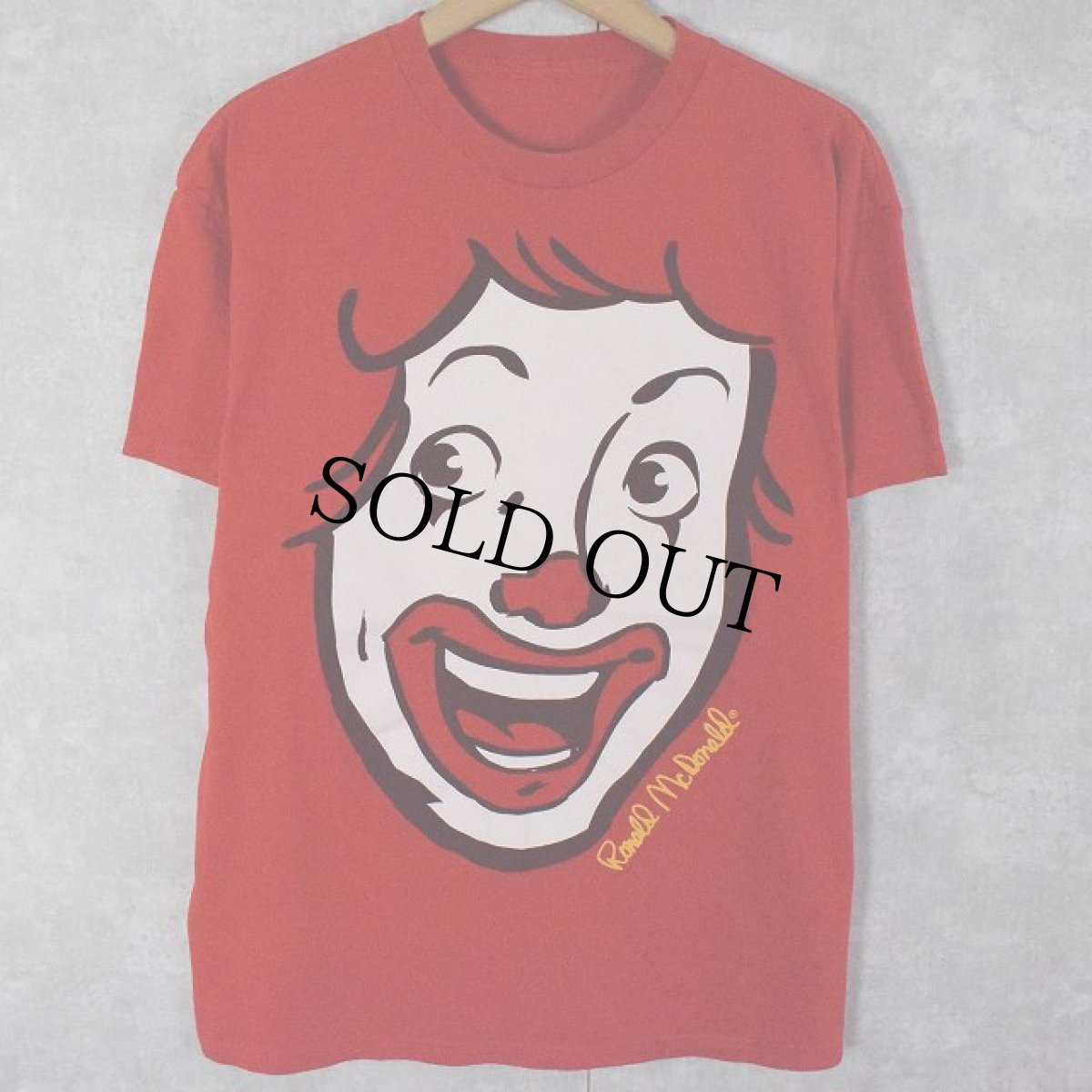 画像1: Ronald McDonald イラストプリントTシャツ  (1)