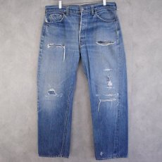 画像1: 60〜70's LEVI'S 501 BIGE デニムパンツ W32 (1)
