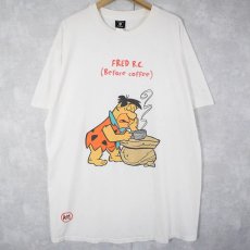 画像1: 90's The Flintstones "FRED B.C." キャラクタープリントTシャツ  (1)