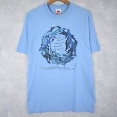 画像1: 90's USA製 マリンデザインTシャツ L (1)