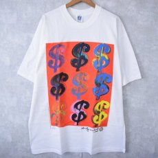 画像1: 90's ANDY WARHOL USA製 “Dollar Sign” アートプリントTシャツ DEADSTOCK XL  (1)