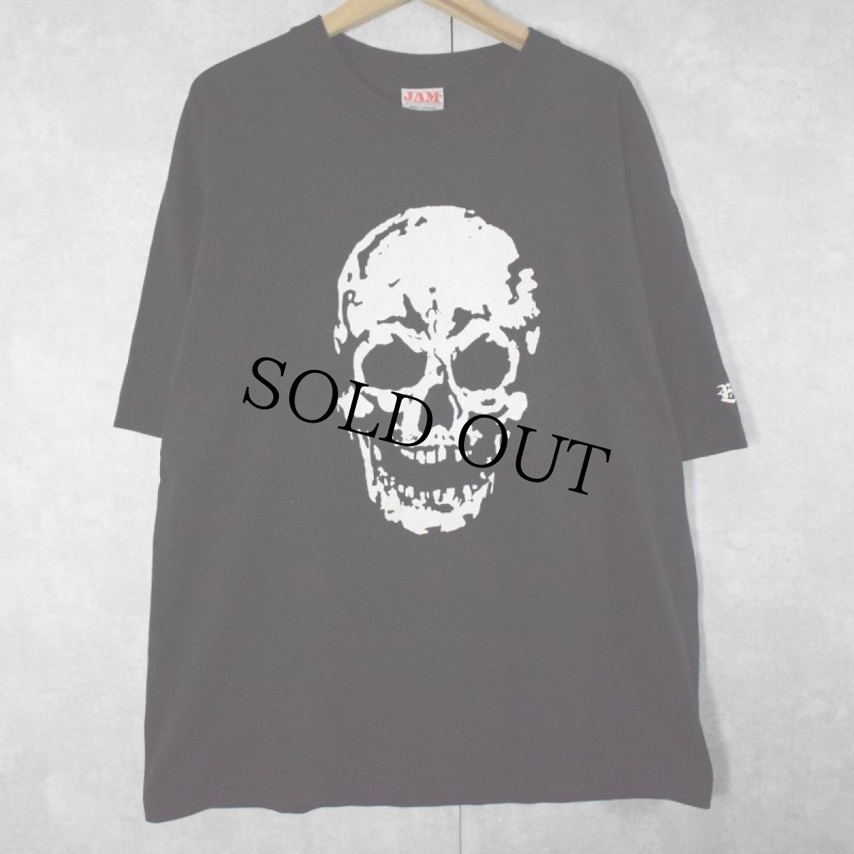 画像1: 90's Epitaph Records USA製 スカルプリント レコードレーベルTシャツ XL (1)