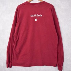 画像2: Apple "Shop Late. Stuff Early." ロゴプリントロンT XL (2)