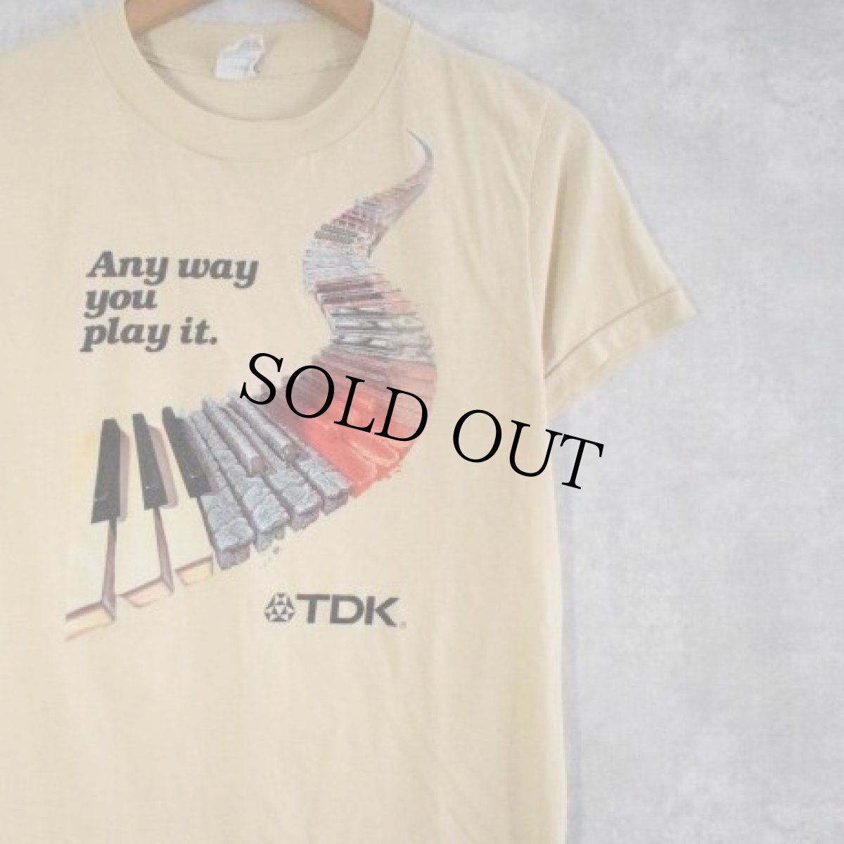 画像2: 80's TDK USA製 キーボードイラスト 企業Tシャツ M (2)
