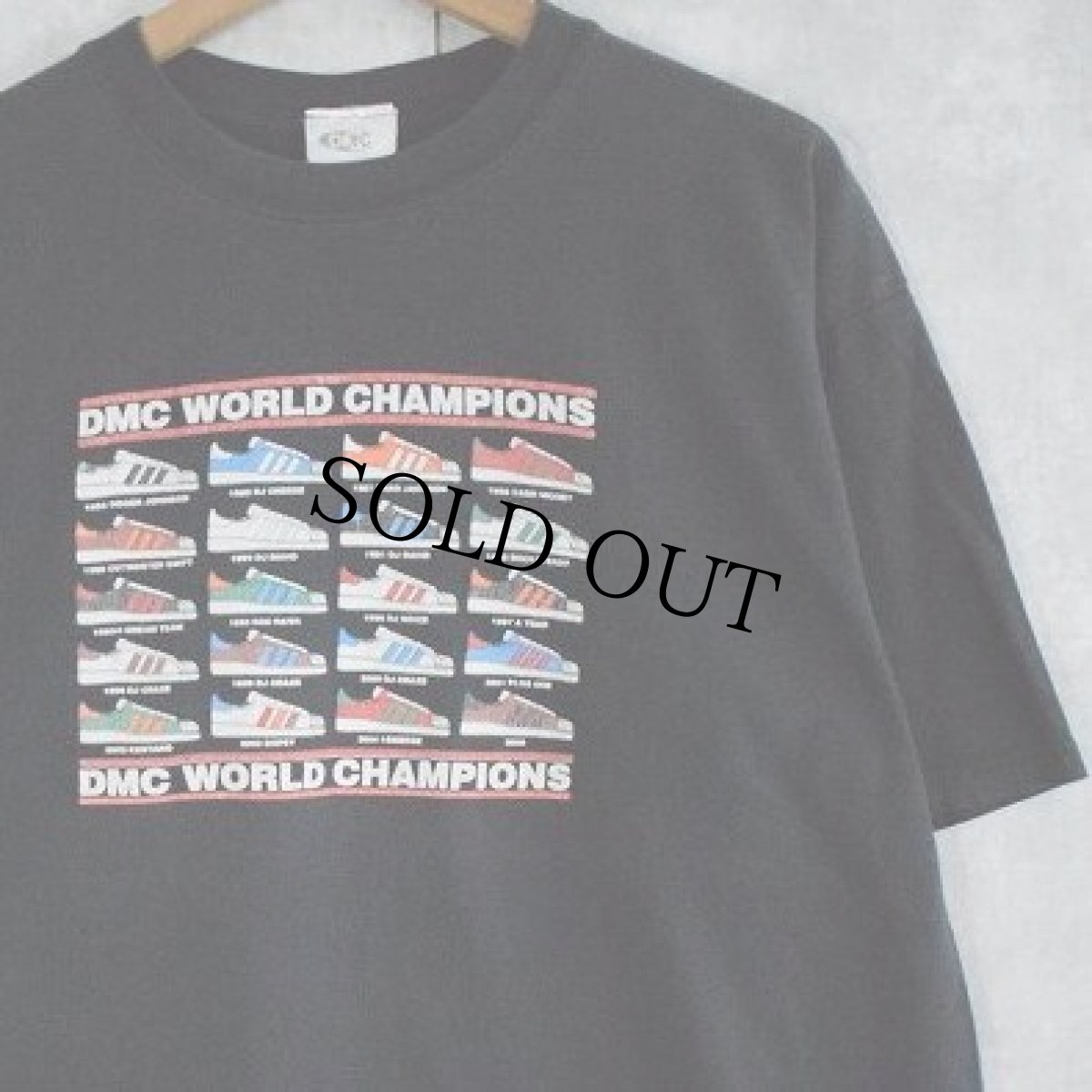 画像1: DMC "DMC WORLD CHAMPION" スニーカープリントTシャツ L (1)
