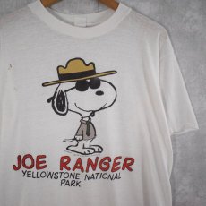 画像1: 80's SNOOPY "JOE RANGER" Yellowstone キャラクターTシャツ (1)