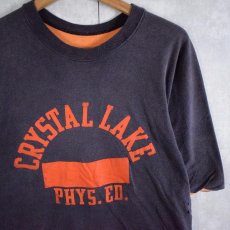 画像1: 70's RUSSELL 金タグ USA製 "CRYSTAL LAKE PHYS.ED." ダブルフェイス カレッジTシャツ XL (1)