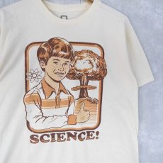 画像1: "SCIENCE!" きのこ雲 イラストプリントTシャツ L (1)