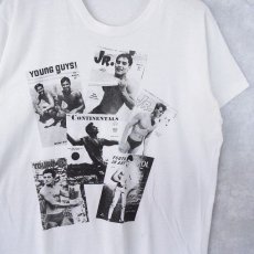 画像1: 【SALE】 80's ボディビルマガジンプリントTシャツ (1)
