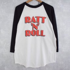 画像3: 90's Ratt "RATT'N'ROLL" ロックバンド ラグランTシャツ L (3)
