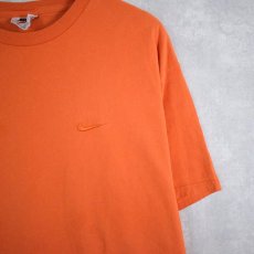画像1: 2000's NIKE USA製 ロゴ刺繍Tシャツ L (1)