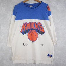 画像1: 90's NBA KNICKS USA製 バスケットボールチームロンT M (1)