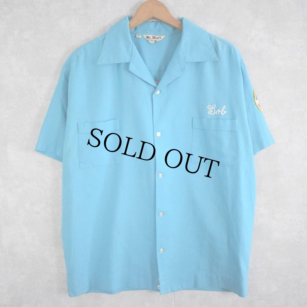 画像3: 60's Mr.Mort's USA製 チェーン刺? ボーリングシャツ XL (3)