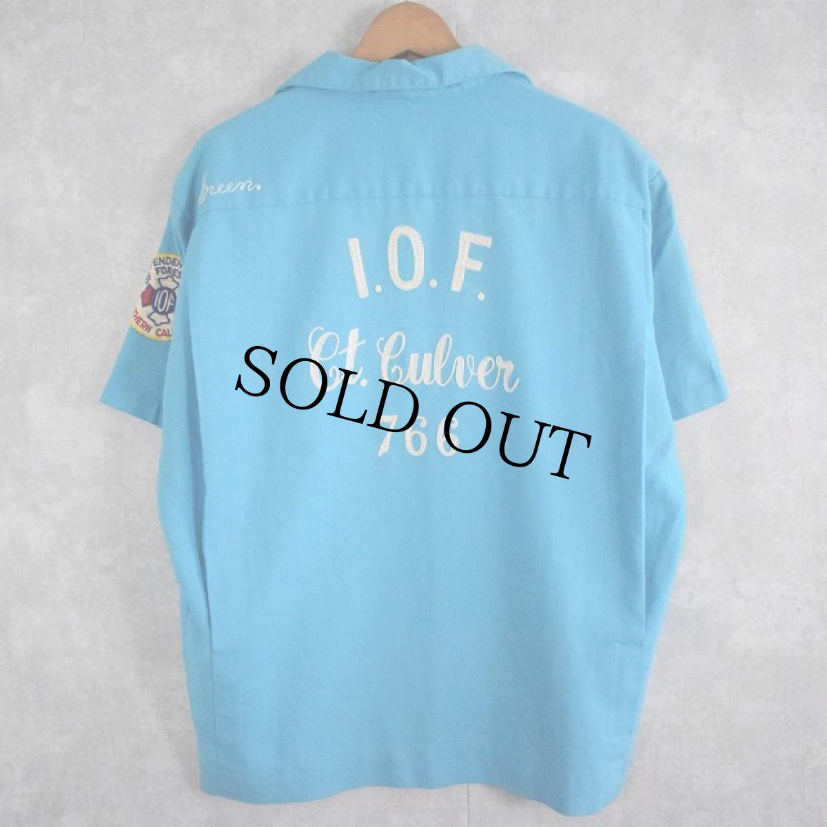 画像2: 60's Mr.Mort's USA製 チェーン刺? ボーリングシャツ XL (2)