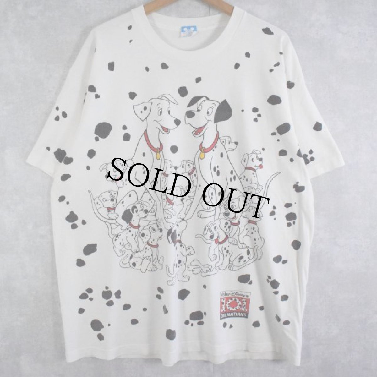 画像1: 90's DISNEY USA製 "101DALMATIANS" 大判プリントTシャツ ONE SIZE (1)