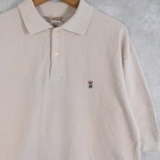 画像1: 80's STUSSY USA製 ロゴ刺繍 ポロシャツ L (1)
