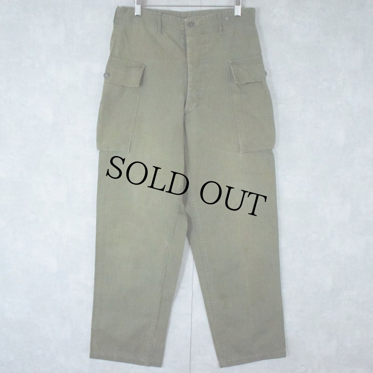 画像1: 40's U.S.ARMY M-43 HBT Cargo Trousers W31 (1)