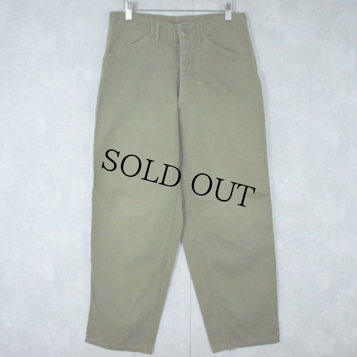 画像1: 50's USN N-3 月桂樹ボタン Utility Trousers W30 (1)