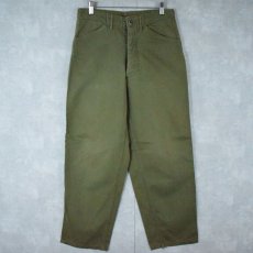 画像1: 50's USN N-3 月桂樹ボタン Utility Trousers W30 (1)