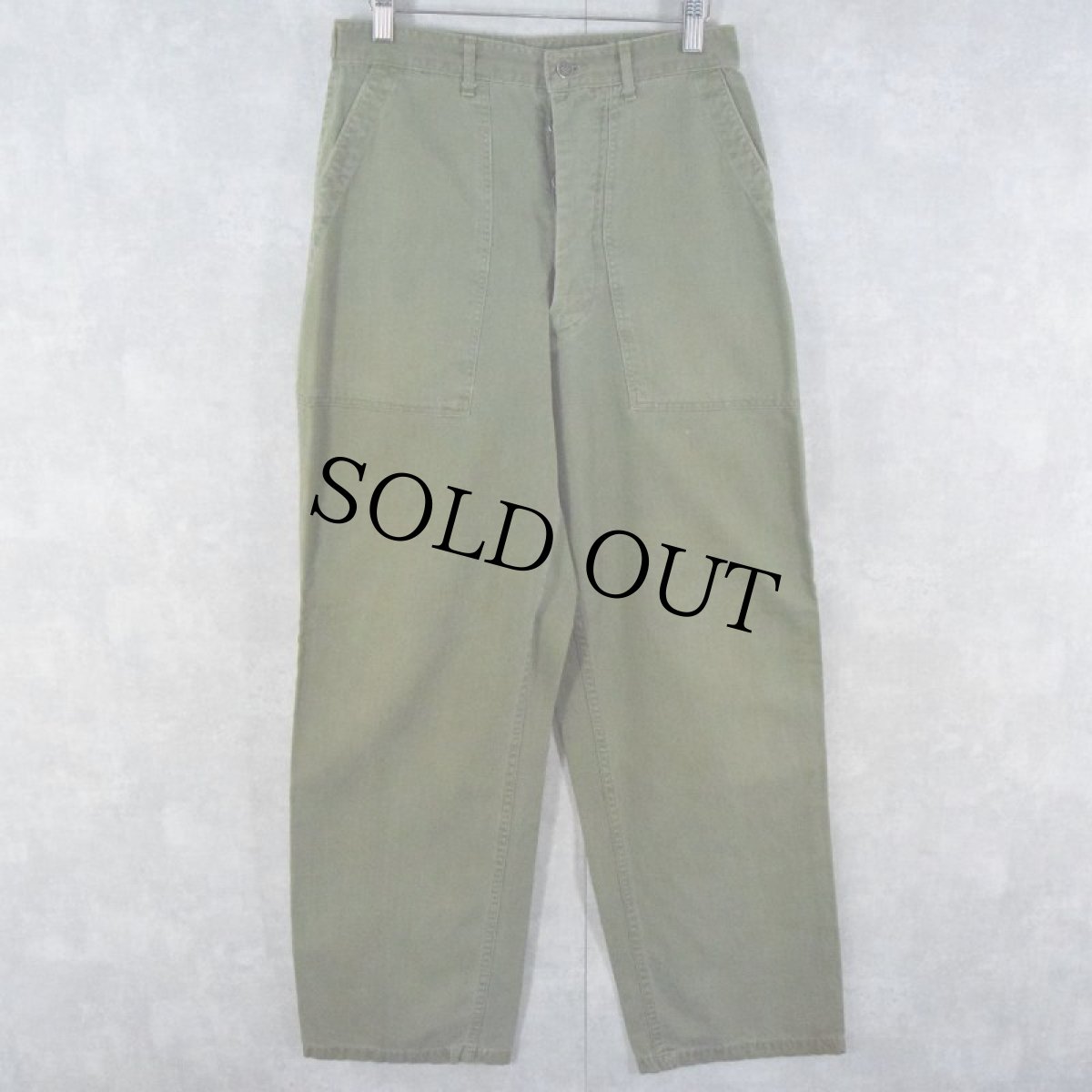 画像1: 40〜50's U.S.ARMY M-47 HBT Utility Trousers W24~28 (1)