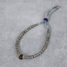 画像1: RORAN Glass Beads×Silver×Indigo ropeブレスレット (1)