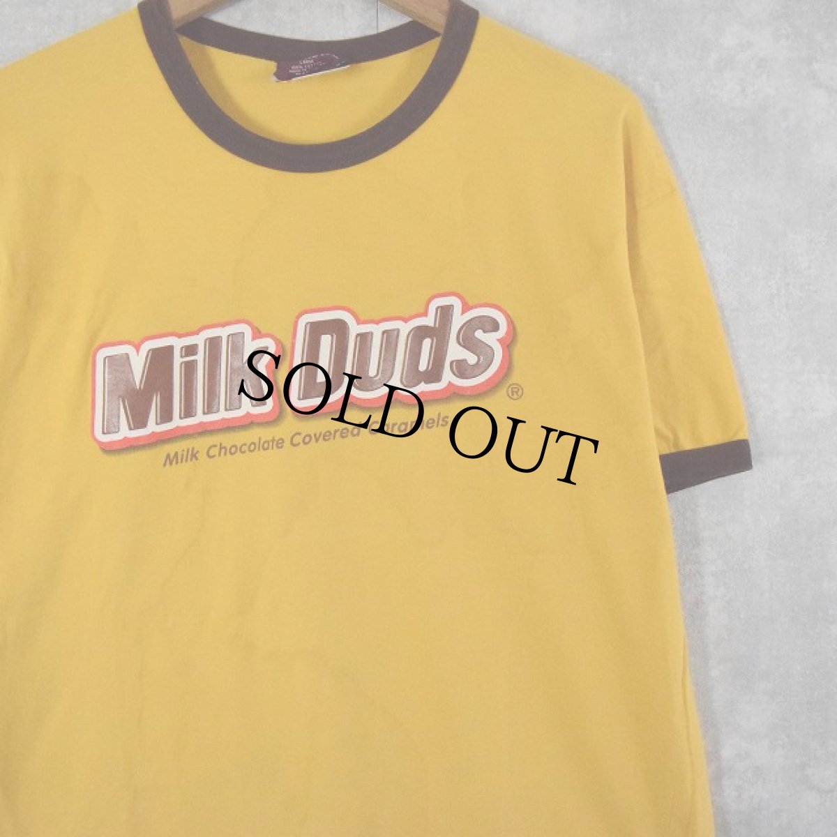 画像1: Hershey's  Milk Duds お菓子企業 リンガー Tシャツ XL (1)