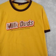 画像1: Hershey's  Milk Duds お菓子企業 リンガー Tシャツ XL (1)