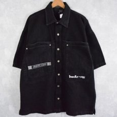 画像1: HEDZ・UP ブラックデニムジャケット XL (1)