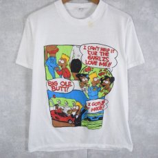 画像1: 80's USA製  THE SIMPSONS パロディ キャラクタープリントTシャツ M (1)