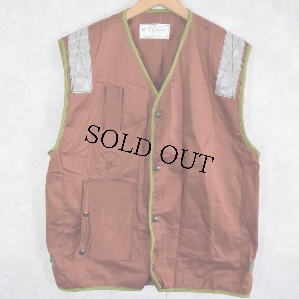 画像1: 【SALE】 80's U.S.NAVY ライフプリザーバーベスト SMALL (1)