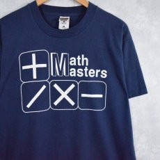 画像1: 90's "Math Masters" 数学コンテストプリントTシャツ L (1)