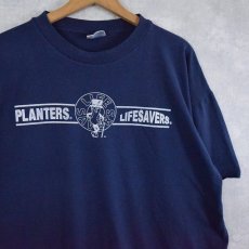 画像1: 90's MR.PEANUT "PLANTERS LIFESAVERS" キャラクタープリントTシャツ XL (1)
