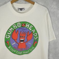画像1: 90's Big Hed Designs USA製 "GUMBO HEADS" アートTシャツ L (1)