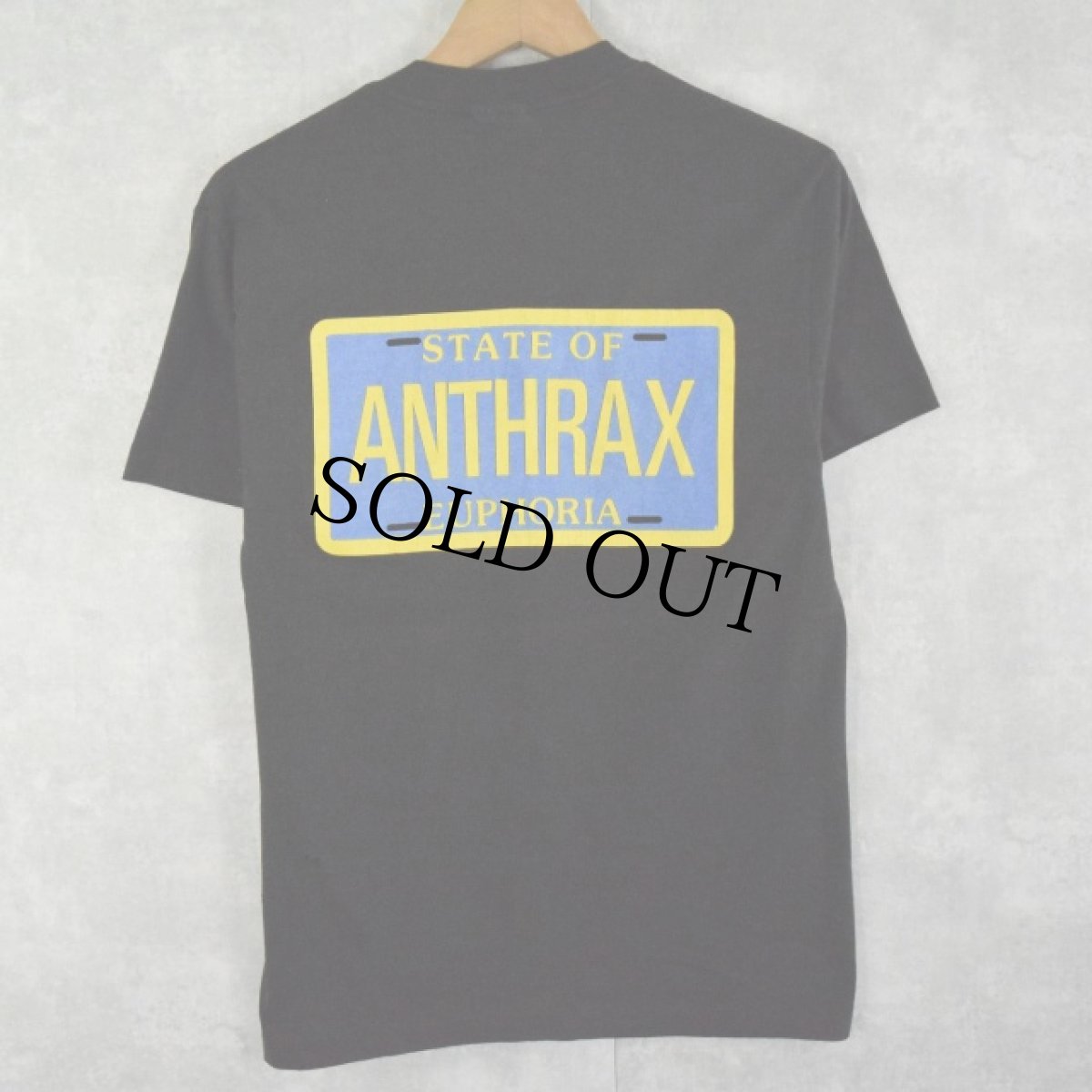 画像2: 80's ANTHRAX "STATE OF EUPHORIA" USA製 ヘヴィメタルバンドTシャツ M (2)