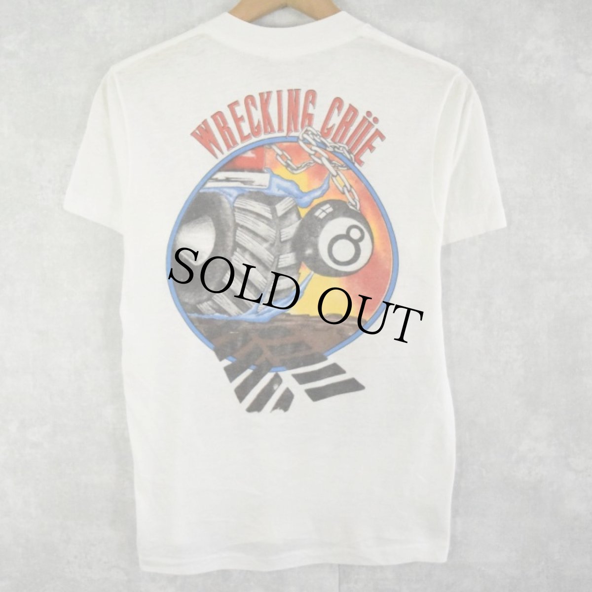 画像2: 80's M?tley Cr?e "WRECKING CRUE" USA製 ヘヴィメタルバンドTシャツ M (2)