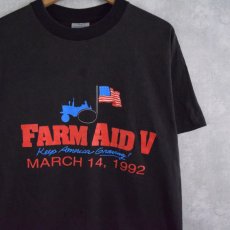 画像1: 90's USA製 "FARM AND V" チャリティーイベントプリントTシャツ L (1)