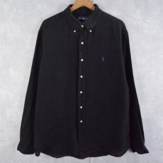 画像1: Ralph Lauren "CLASSIC FIT" リネンボタンダウンシャツ XL (1)