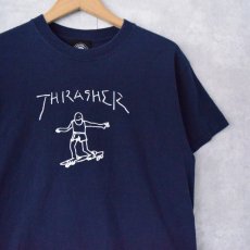 画像1: THRASHER×MARK GONZALES スケートイラストプリントTシャツ M (1)