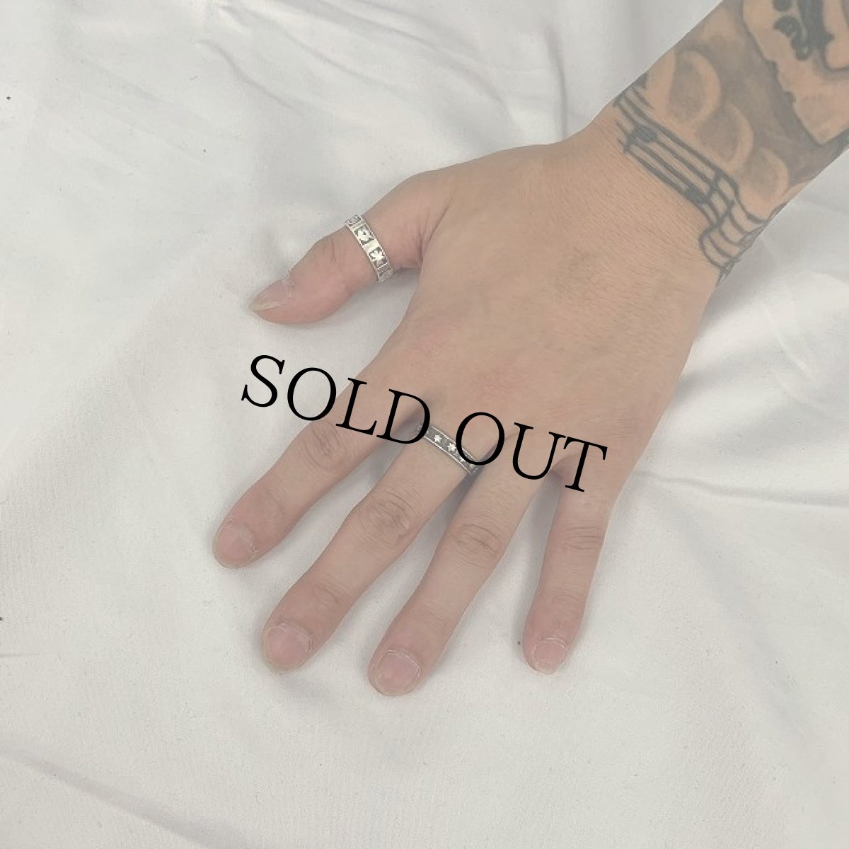 画像2: 星モチーフ シルバー925リング 15号 (2)