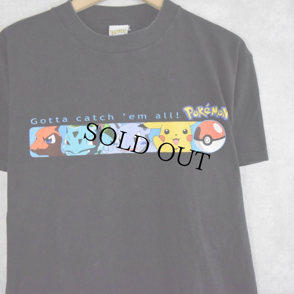 画像1: 90's〜 POKEMON "Gotta catch'em all! " キャラクターTシャツ M (1)