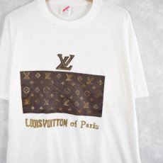 画像1: 90's LOUIS VUITTON ブート USA製 ラメプリントTシャツ XL (1)