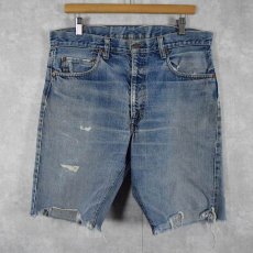 画像1: 70's LEVI'S 505 BIGE カットオフデニムショーツ W35 (1)