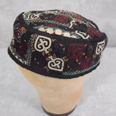 画像1: カザフ刺繍 イスラム帽 (1)