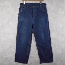 画像1: 40's〜50's STOREBRAND 5ポケット デニムペインターパンツ W34 (1)