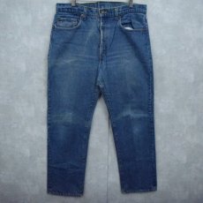 画像1: 80's Levi's 505 USA製 内股シングル デニムパンツ W35 (1)