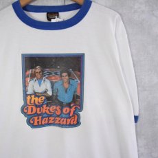 画像1: 90's "The Dukes of Hazzard" USA製 アクションコメディドラマ リンガーTシャツ XL (1)