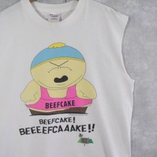 画像1: SOUTH PARK "BEEFCAKE!!" キャラクタープリントカットオフTシャツ (1)